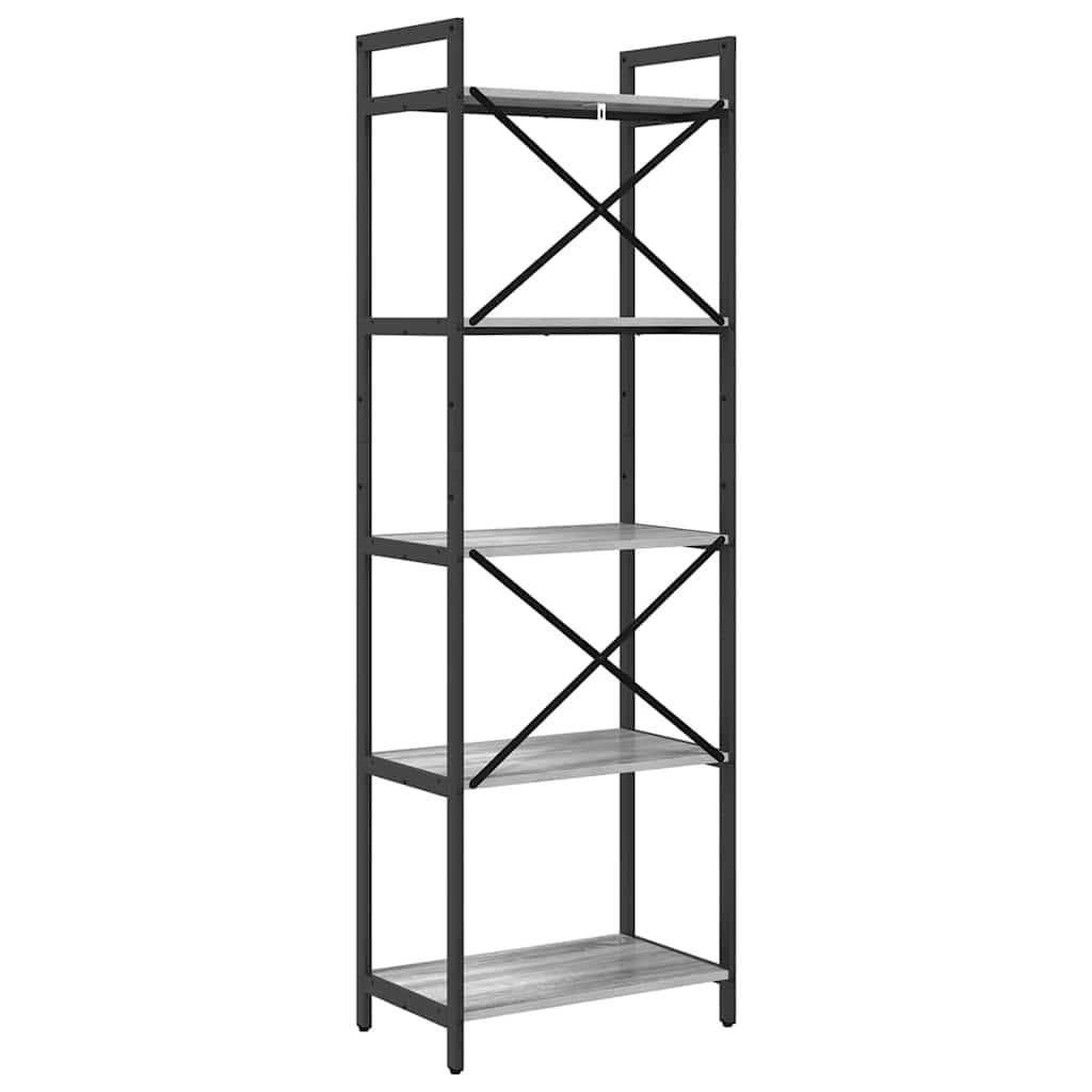 Könyvespolc Szürke Sonoma 56 x 34 x 171 cm Faanyag