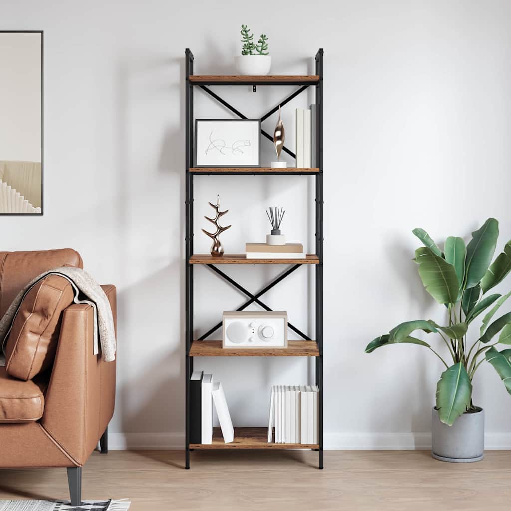 Könyvespolc Öreg fa 56 x 34 x 171 cm Faanyag