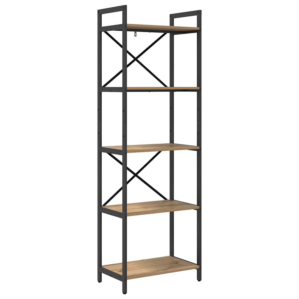 Könyvespolc 5 szintes 56 x 34 x 171 cm Szerelt Fa Artisan tölgy