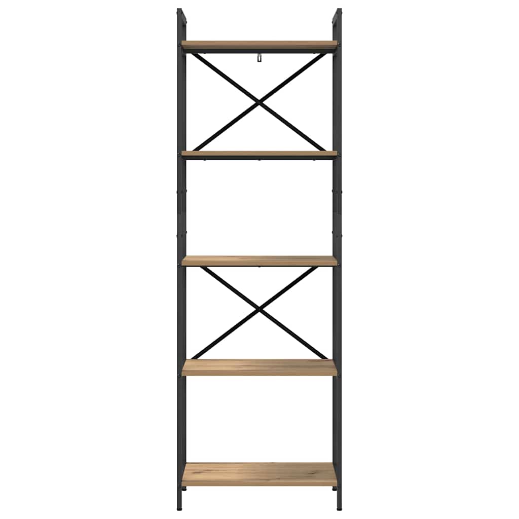 Könyvespolc 5 szintes 56 x 34 x 171 cm Szerelt Fa Artisan tölgy