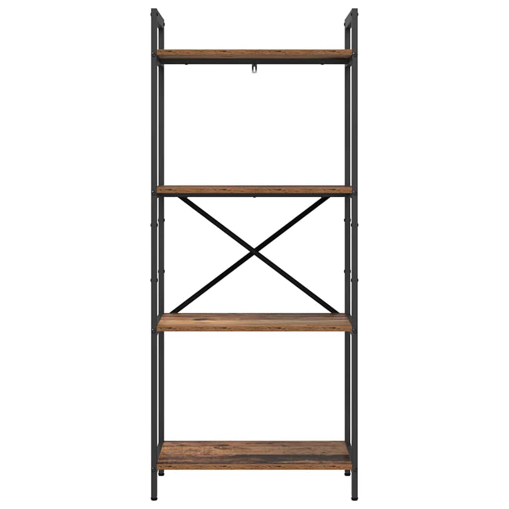Könyvespolc 4 szintes 56 x 34 x 133,5 cm Szerelt Fa Öreg fa