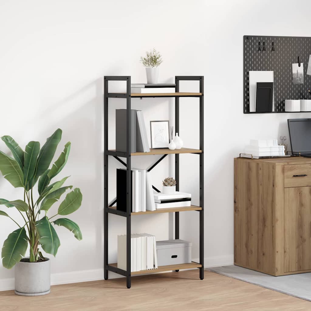 Könyvespolc 4 szintes 56 x 34 x 133,5 cm Szerelt Fa