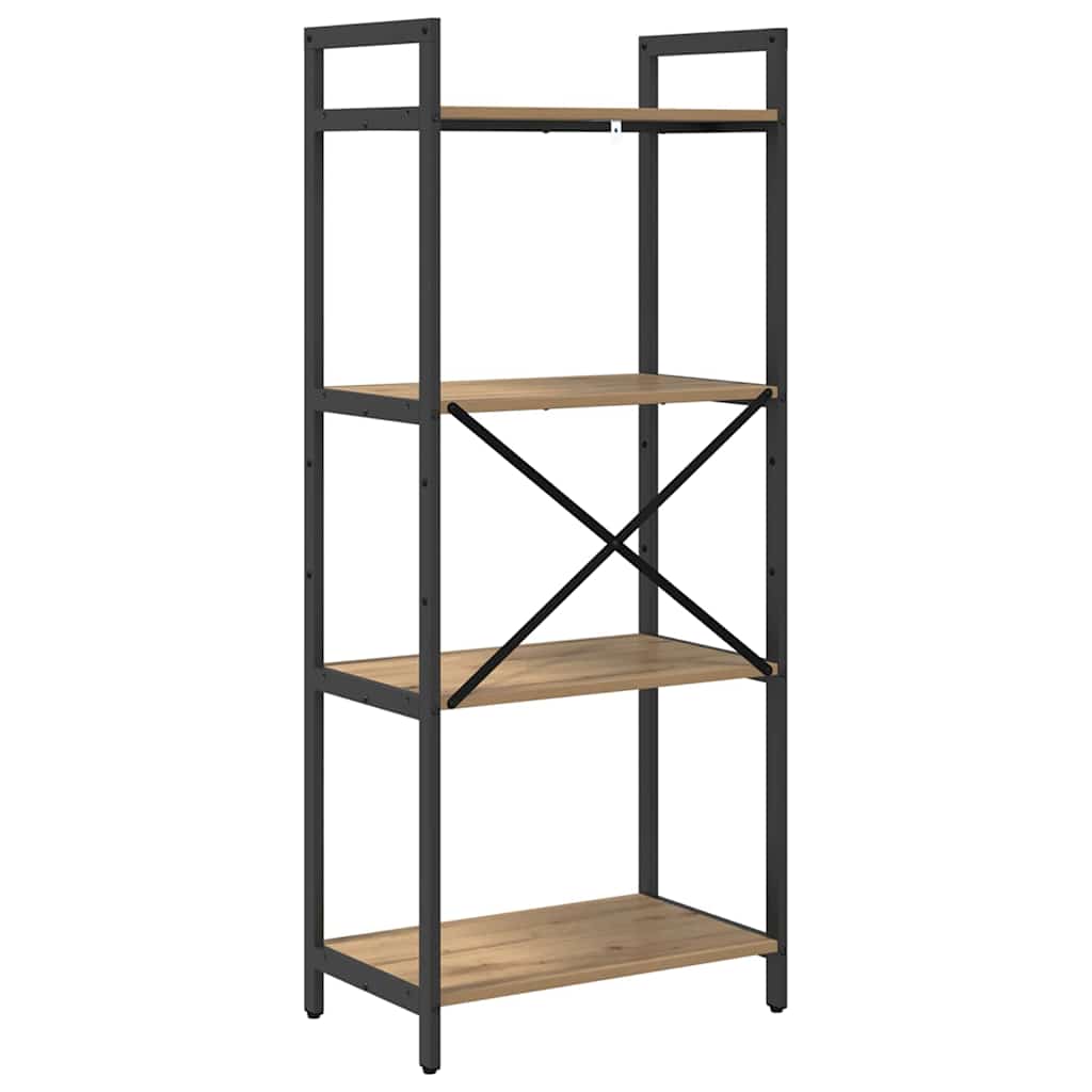 Könyvespolc 4 szintes 56 x 34 x 133,5 cm Szerelt Fa