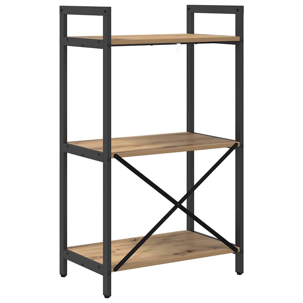 Könyvespolc 3 szintes 56 x 34 x 96 cm Faanyag Artisan tölgy