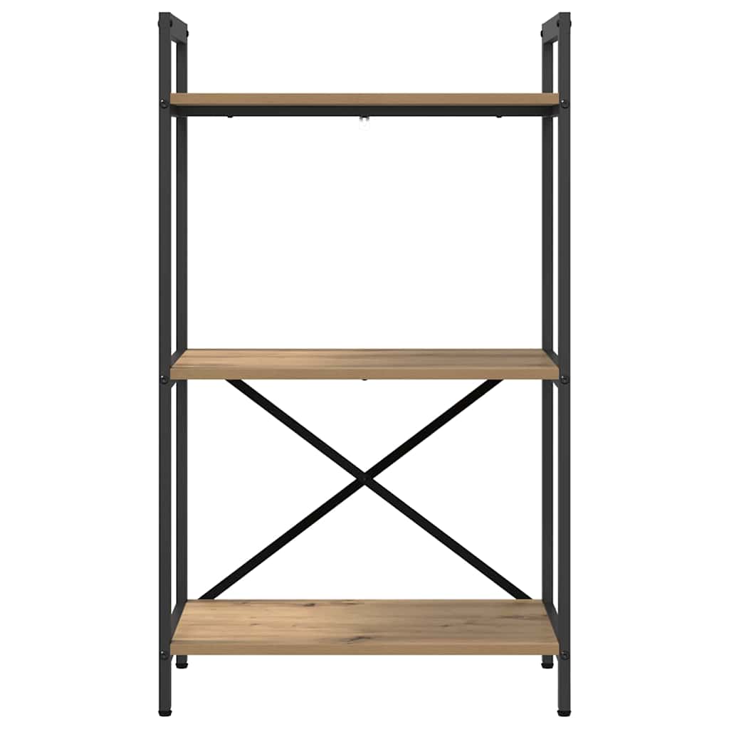 Könyvespolc 3 szintes 56 x 34 x 96 cm Faanyag Artisan tölgy