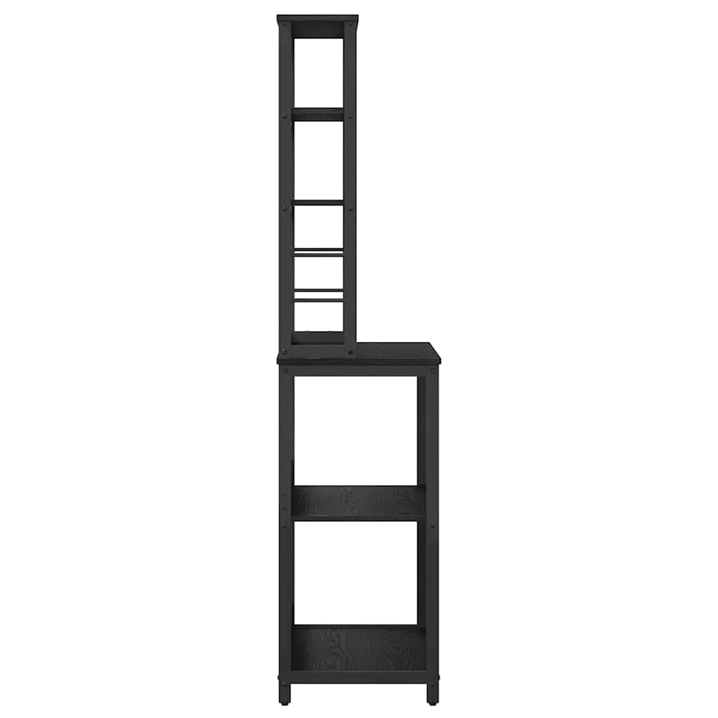 Konyhai polc 5 szintes 60 x 40 x 168 cm Szerelt Fa Fekete tölgy