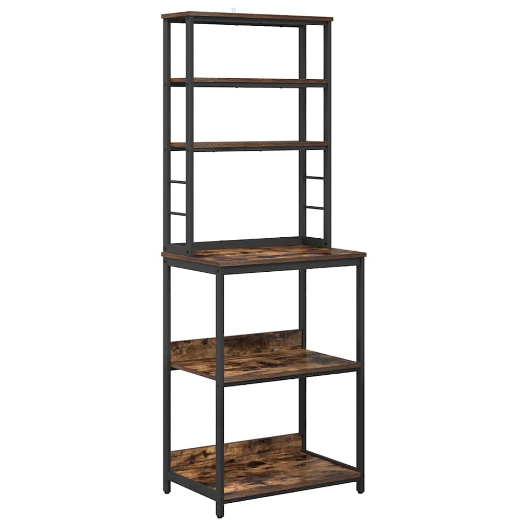 Konyhai polc 5 szintes 60 x 40 x 168 cm Szerelt Fa