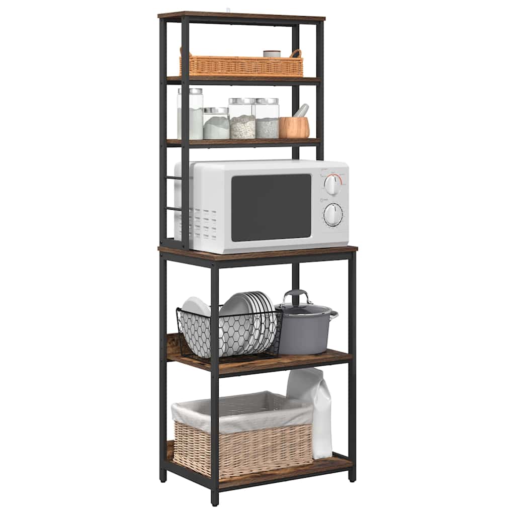 Konyhai polc 5 szintes 60 x 40 x 168 cm Szerelt Fa