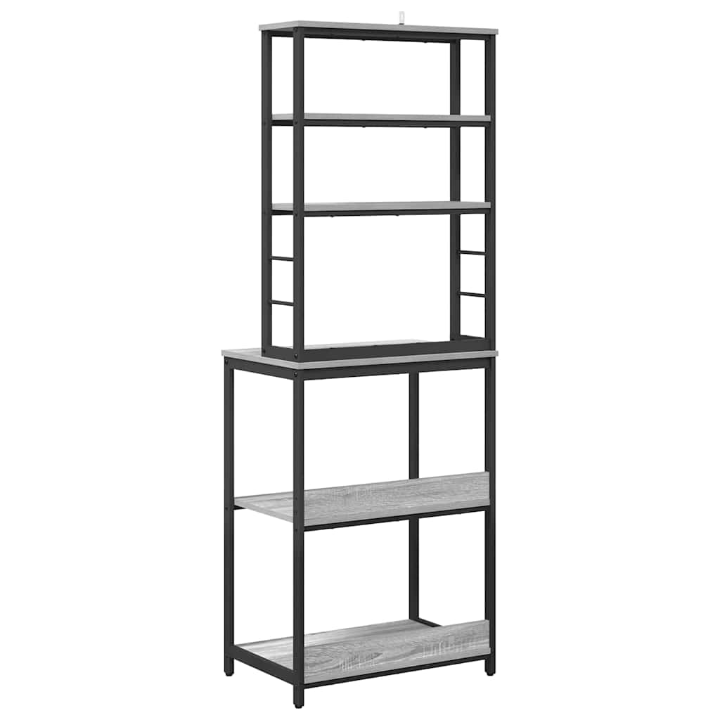 Konyhai polc 5 szintes 60 x 40 x 168 cm Szerelt Fa