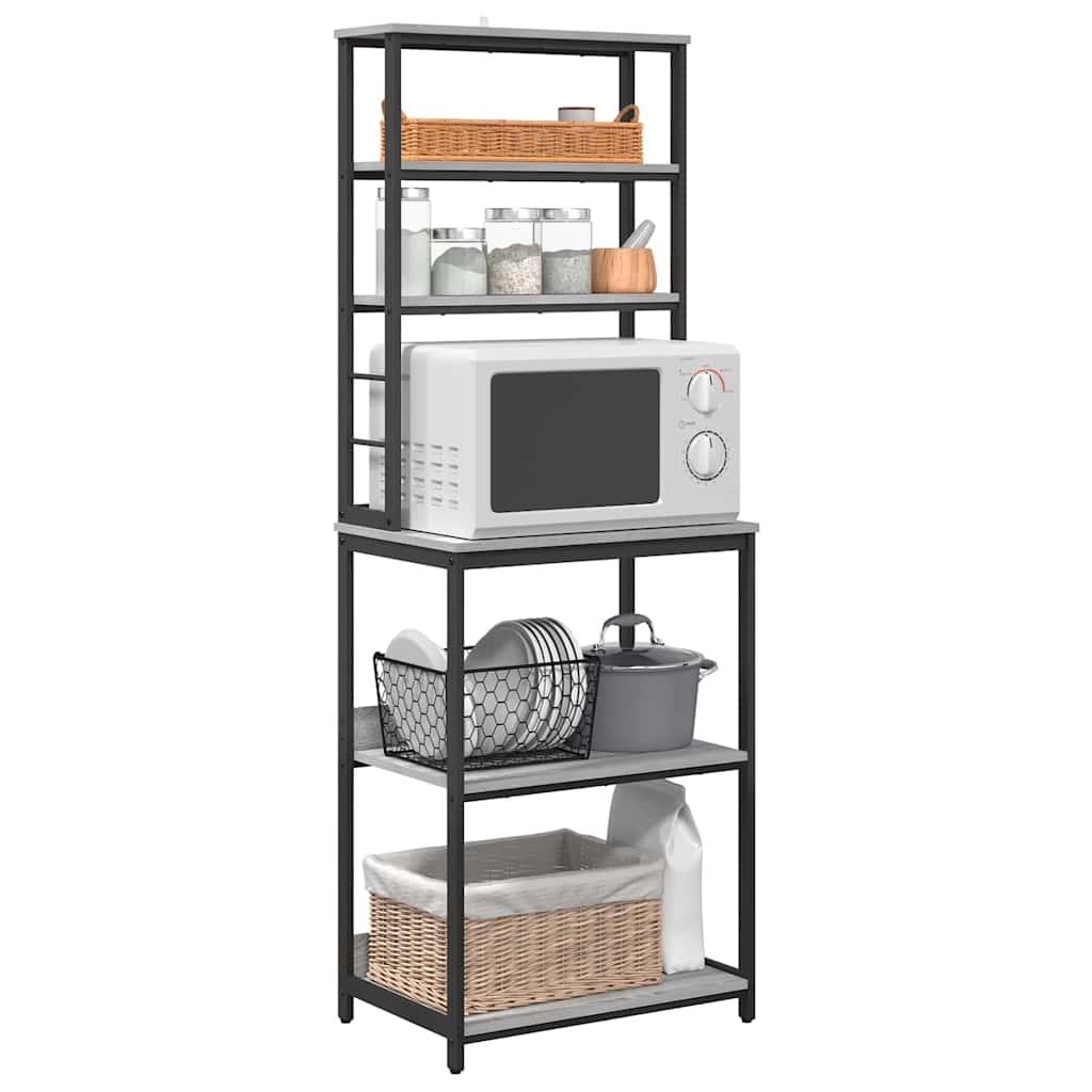 Konyhai polc 5 szintes 60 x 40 x 168 cm Szerelt Fa