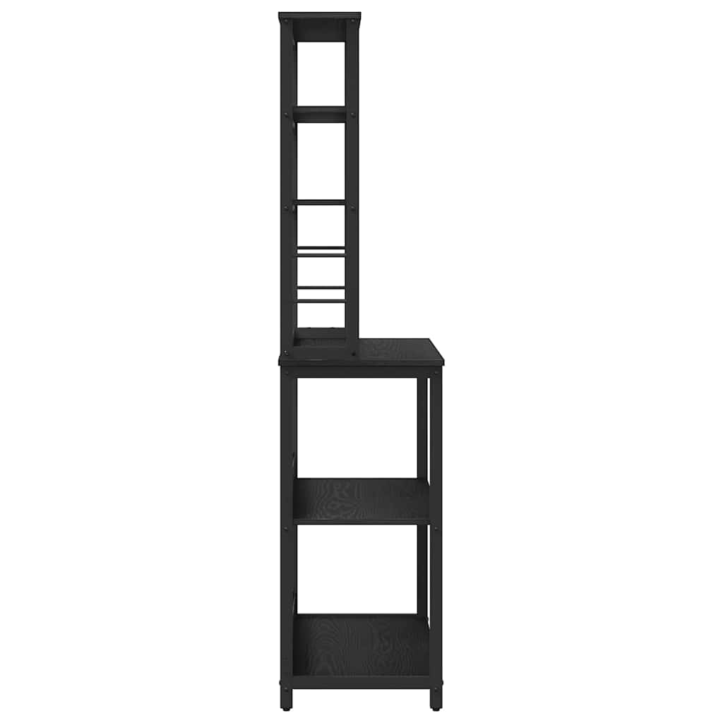 Konyhai polc 5 szintes 80 x 40 x 168 cm Szerelt Fa Fekete tölgy