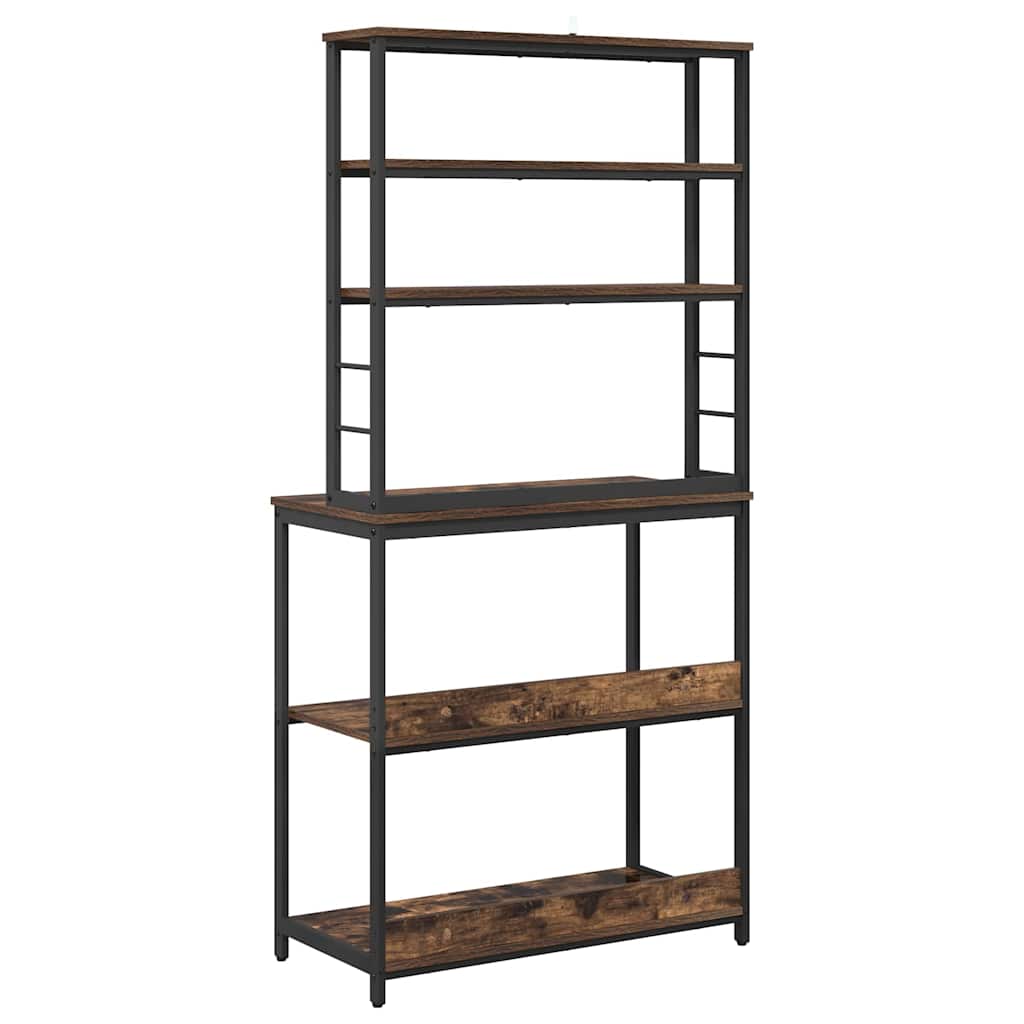Konyhai polc 5 szintes 80 x 40 x 168 cm Szerelt Fa