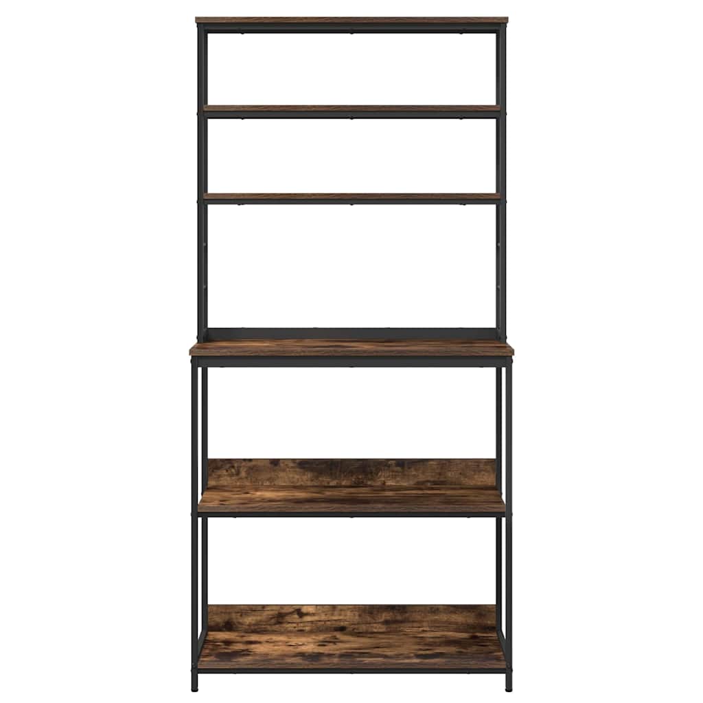 Konyhai polc 5 szintes 80 x 40 x 168 cm Szerelt Fa