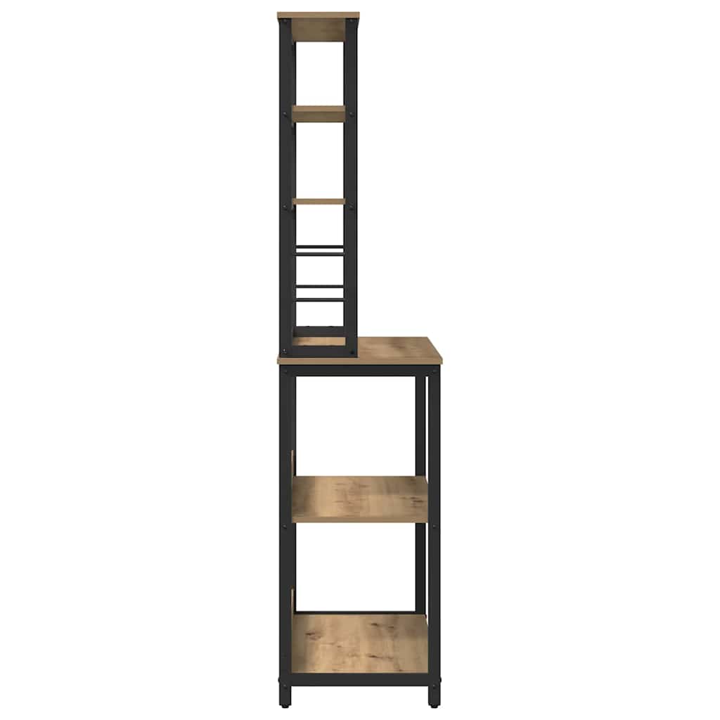 Konyhai polc 5 szintes 80 x 40 x 168 cm Szerelt Fa