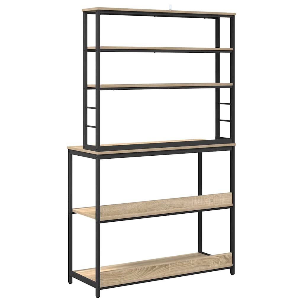 Konyhai polc 5 szintes 100 x 40 x 168 cm Szerelt Fa