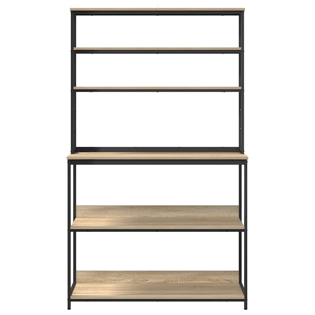 Konyhai polc 5 szintes 100 x 40 x 168 cm Szerelt Fa