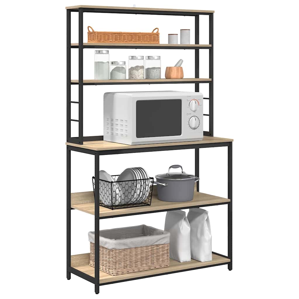 Konyhai polc 5 szintes 100 x 40 x 168 cm Szerelt Fa