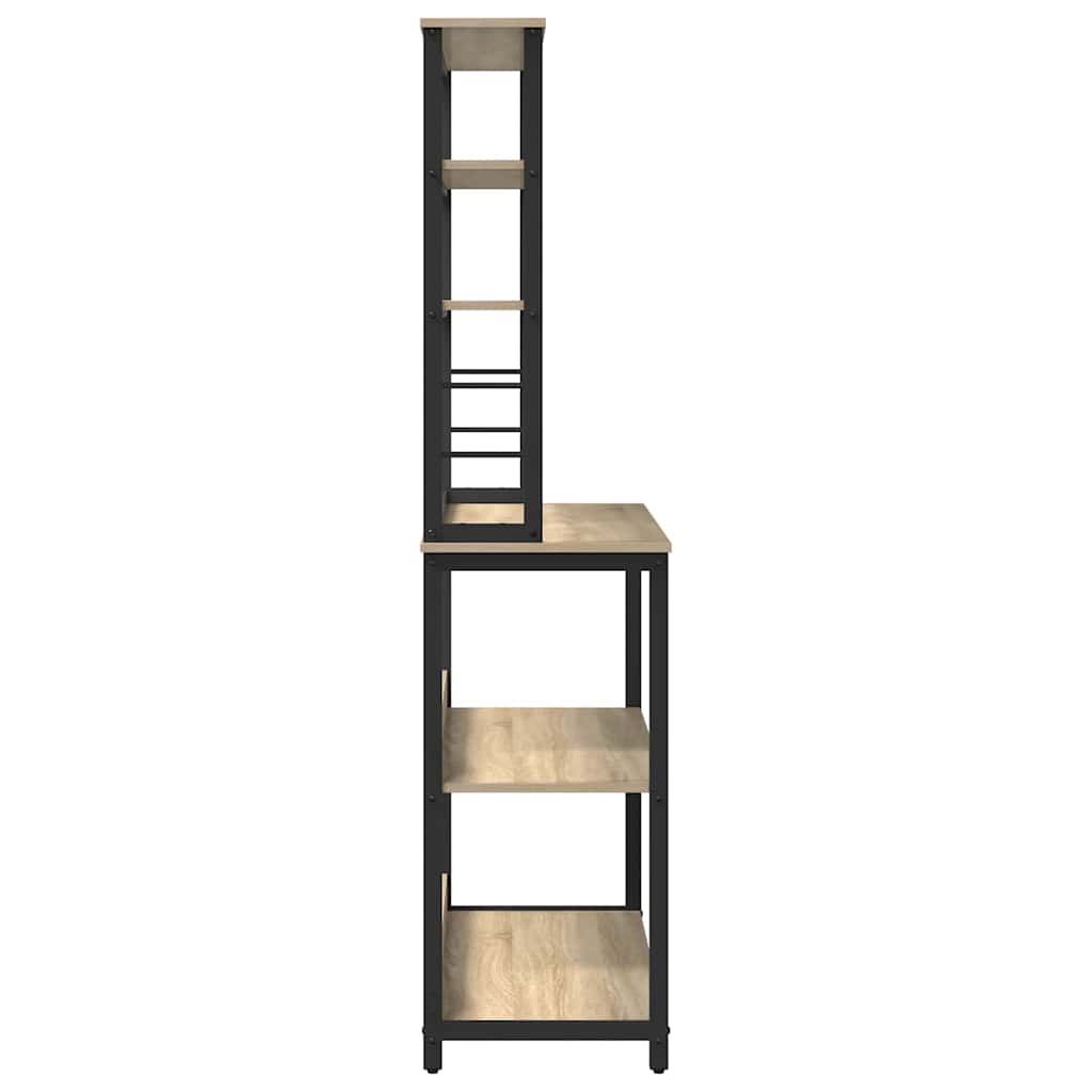 Konyhai polc 5 szintes 100 x 40 x 168 cm Szerelt Fa