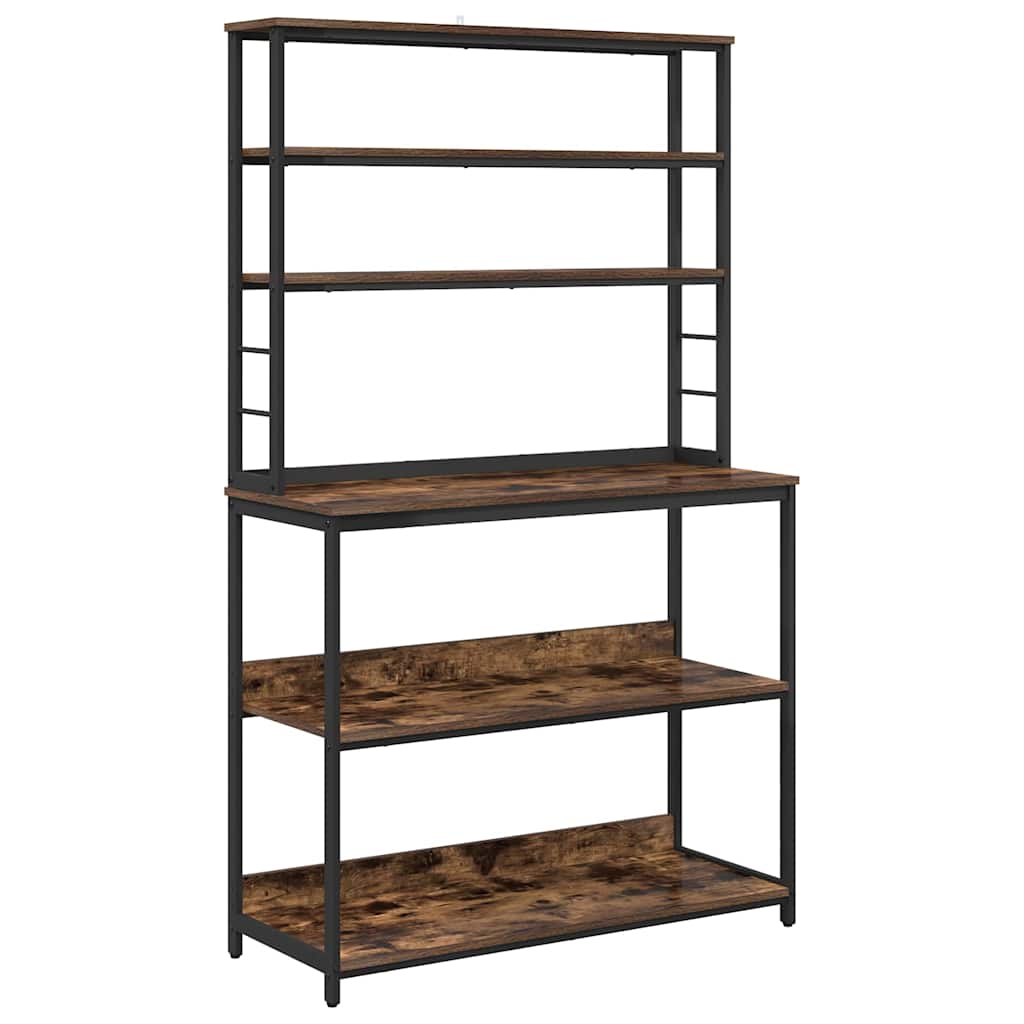 Konyhai polc 5 szintes 100 x 40 x 168 cm Szerelt Fa