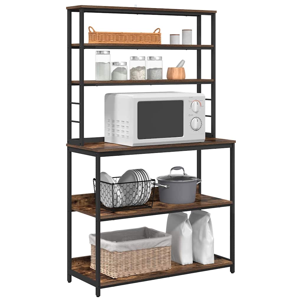 Konyhai polc 5 szintes 100 x 40 x 168 cm Szerelt Fa
