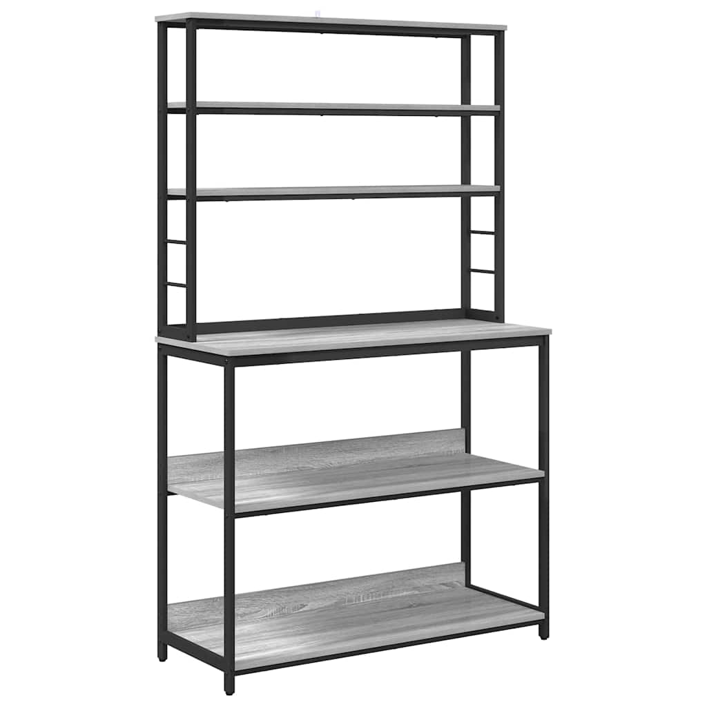 Konyhai polc 5 szintes 100 x 40 x 168 cm Szerelt Fa