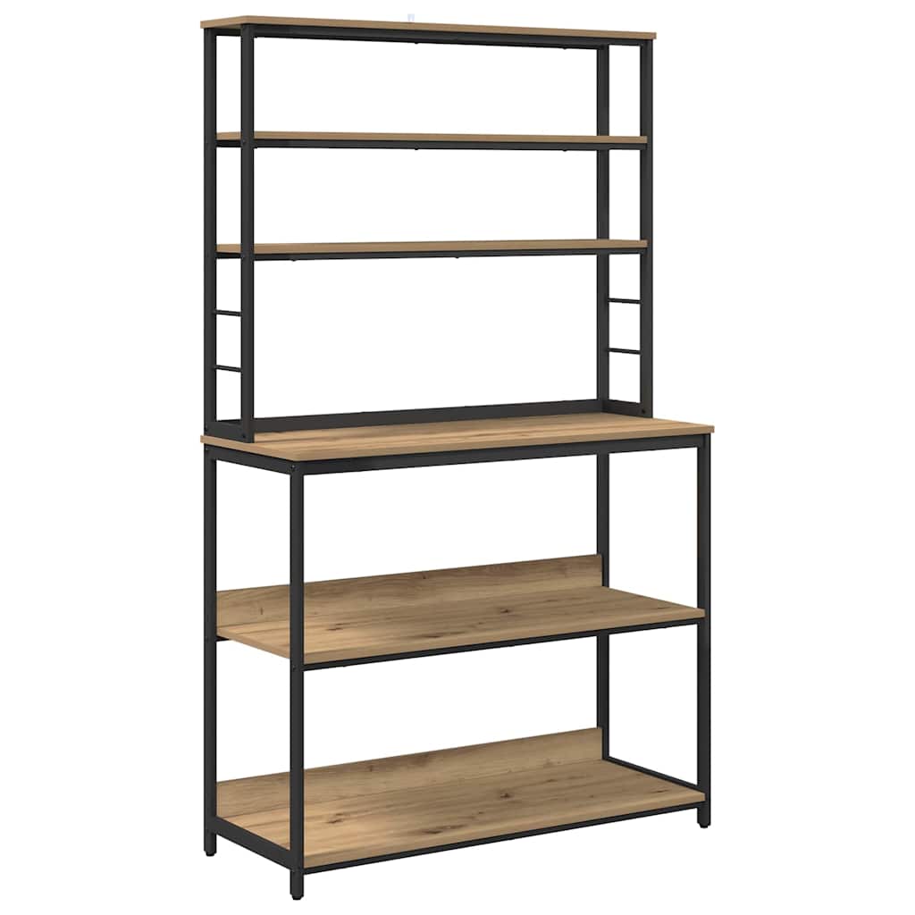Konyhai polc 5 szintes 100 x 40 x 168 cm Szerelt Fa