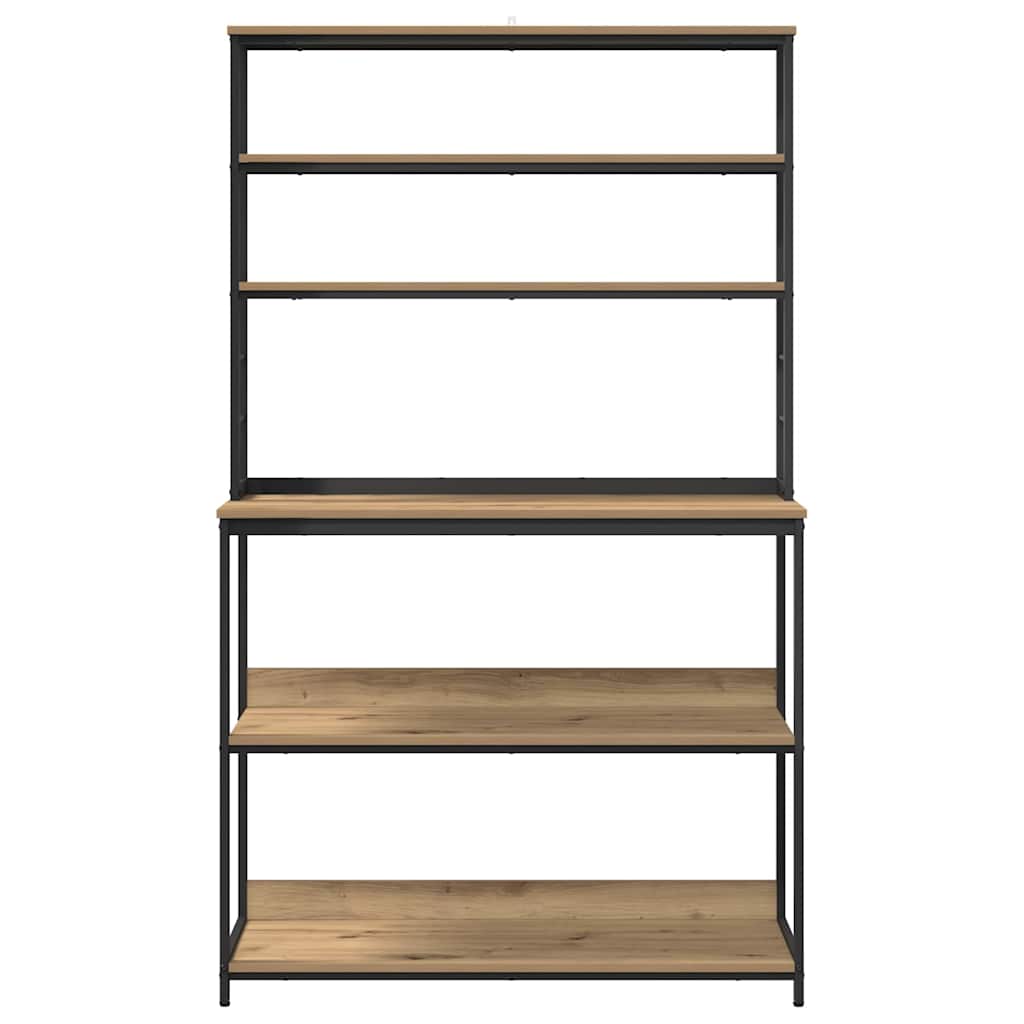 Konyhai polc 5 szintes 100 x 40 x 168 cm Szerelt Fa