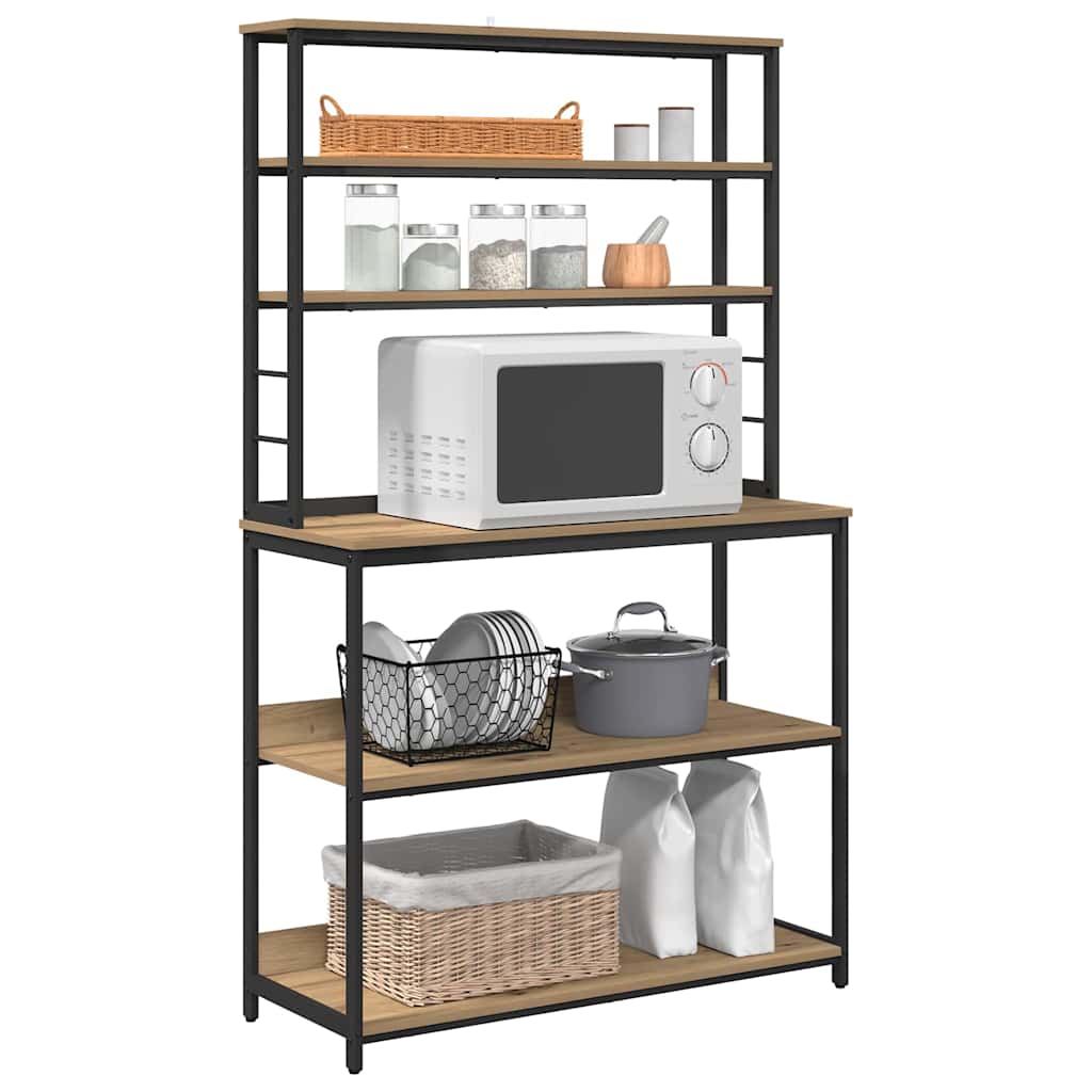 Konyhai polc 5 szintes 100 x 40 x 168 cm Szerelt Fa