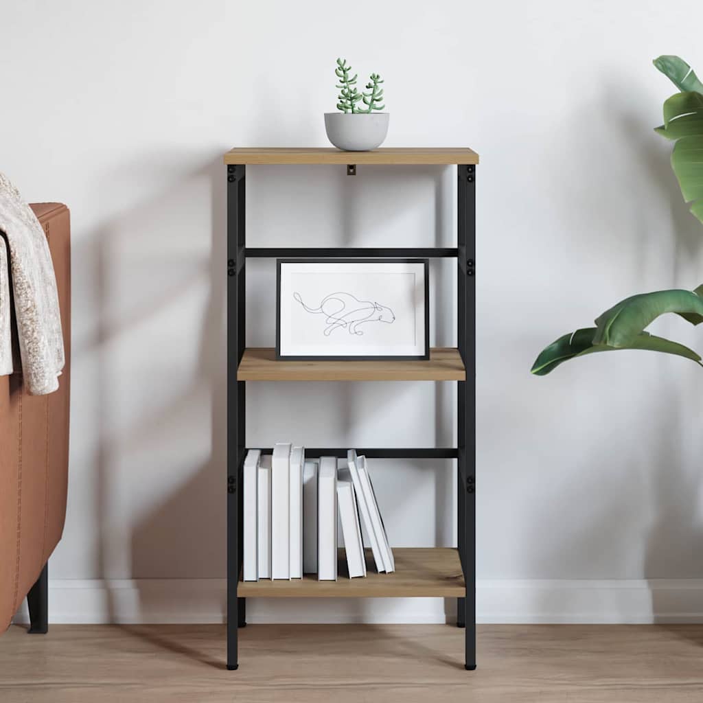 Könyvespolc 2 szintes 40 x 29,5 x 81 cm Szerelt Fa