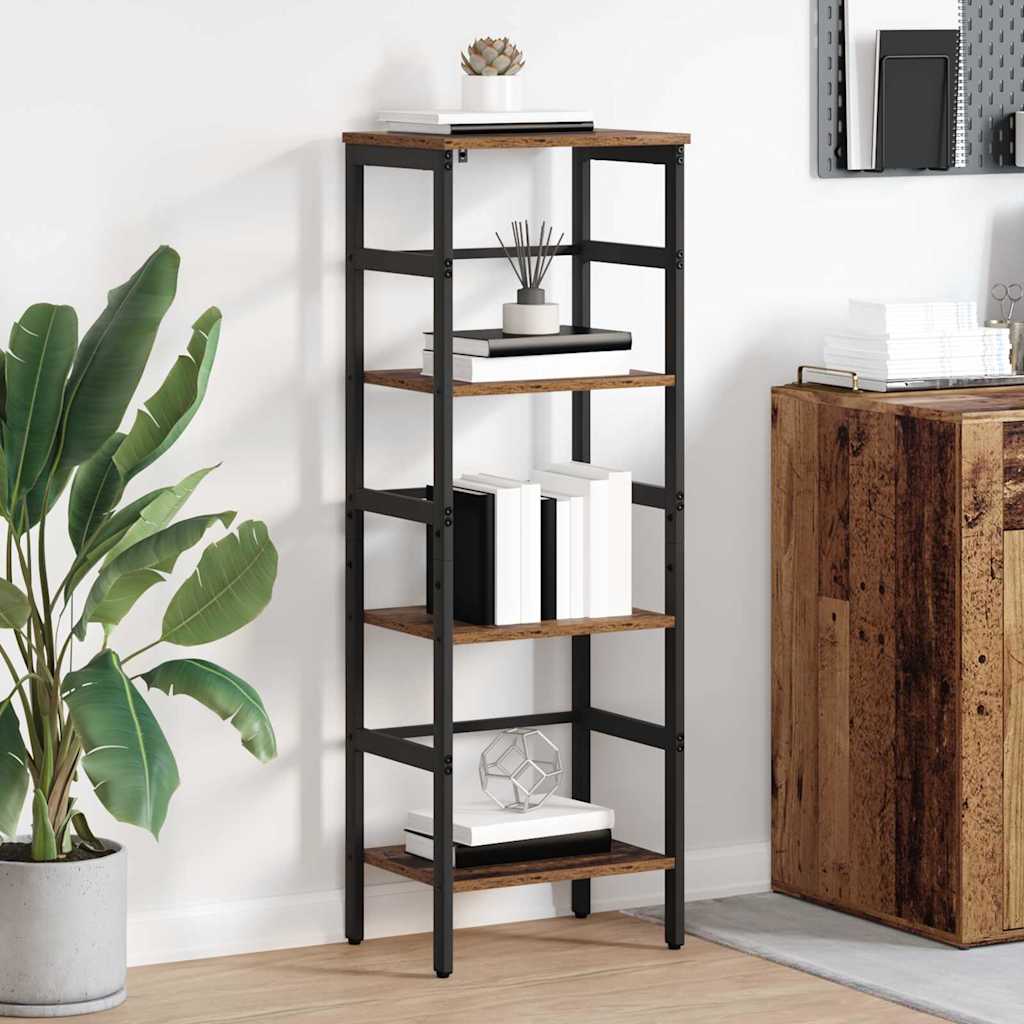 Könyvespolc 3 szintes 40 x 29,5 x 115 cm Szerelt Fa Öreg fa