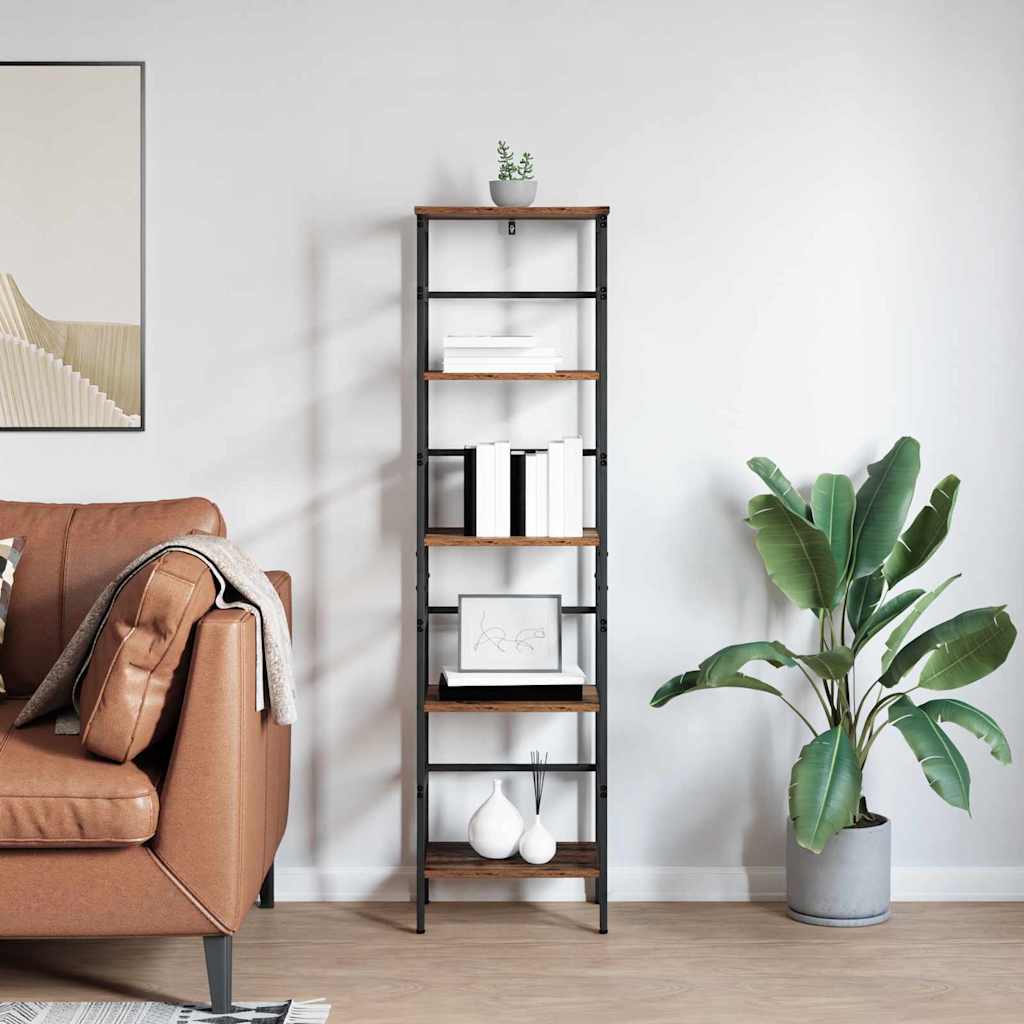 Könyvespolc 4 szintes 40 x 29,5 x 149 cm Szerelt Fa Öreg fa