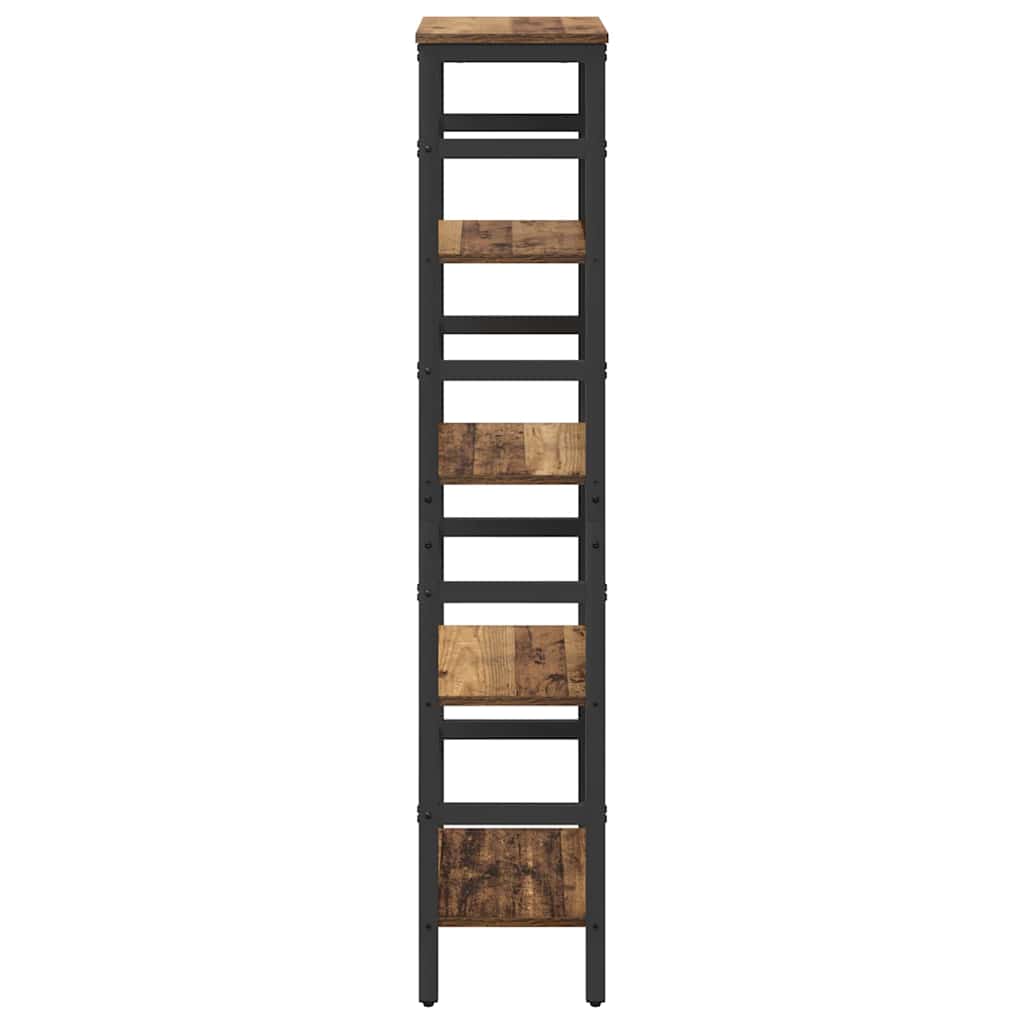 Könyvespolc 4 szintes 40 x 29,5 x 149 cm Szerelt Fa Öreg fa