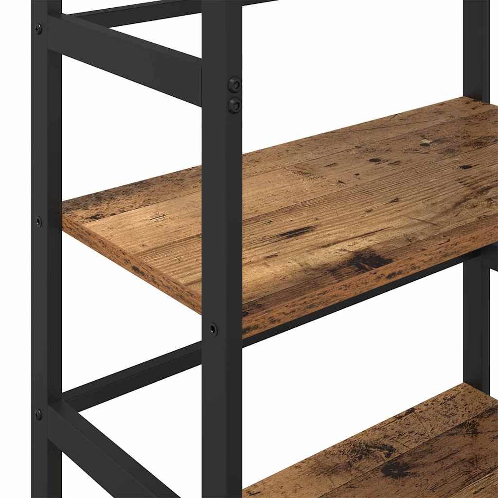 Könyvespolc 2 szintes 60 x 29,5 x 81 cm Szerelt Fa Öreg fa