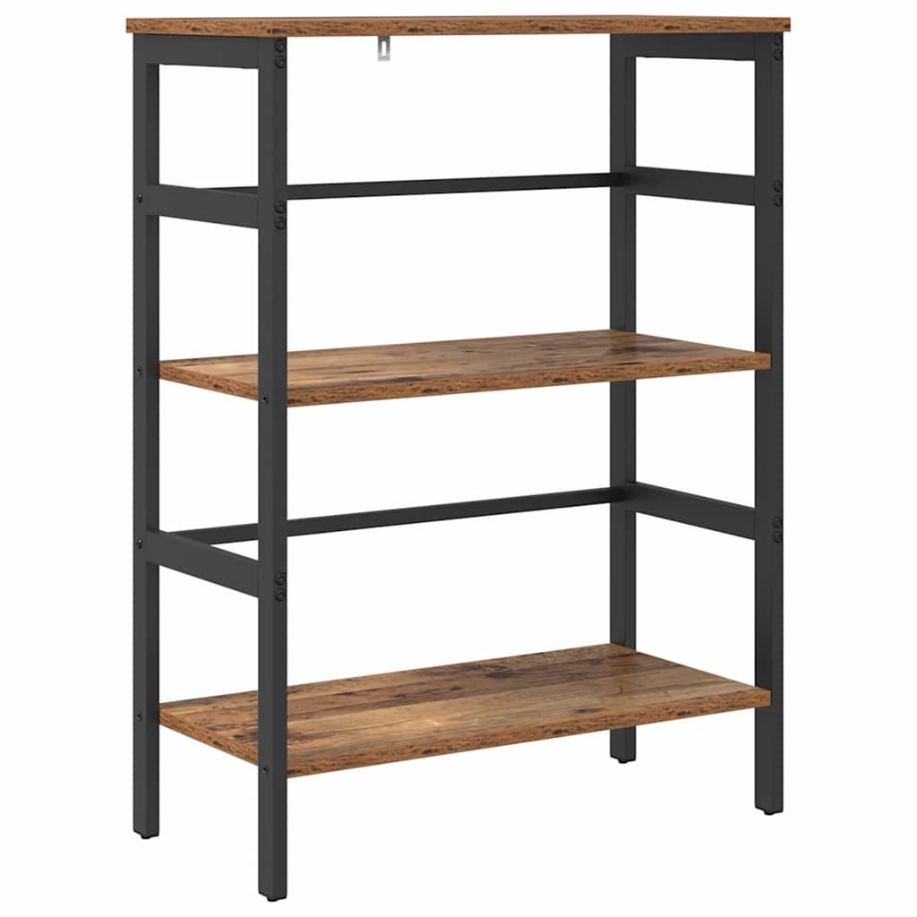 Könyvespolc 2 szintes 60 x 29,5 x 81 cm Szerelt Fa Öreg fa