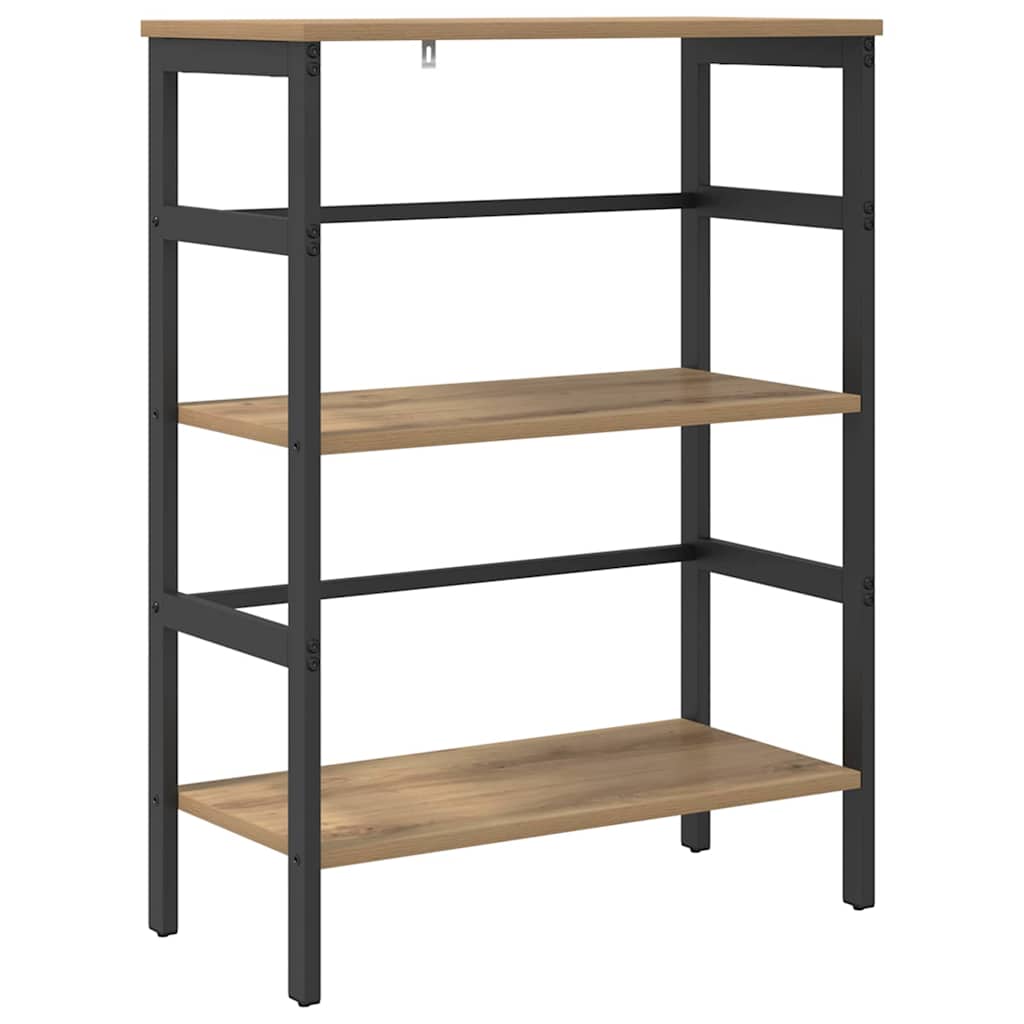 Könyvespolc 2 szintes 60 x 29,5 x 81 cm Szerelt Fa