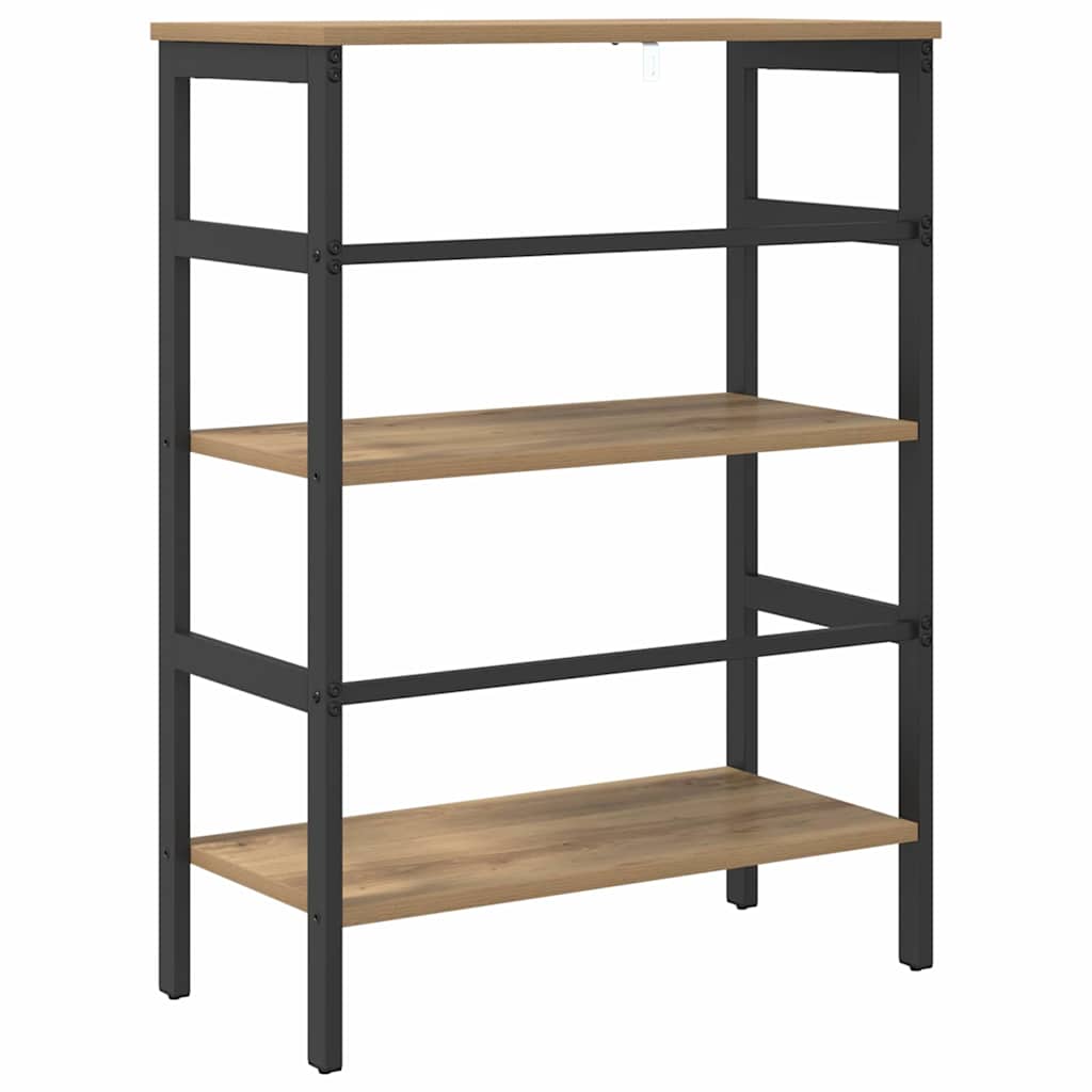 Könyvespolc 2 szintes 60 x 29,5 x 81 cm Szerelt Fa