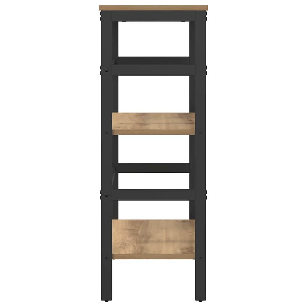 Könyvespolc 2 szintes 60 x 29,5 x 81 cm Szerelt Fa