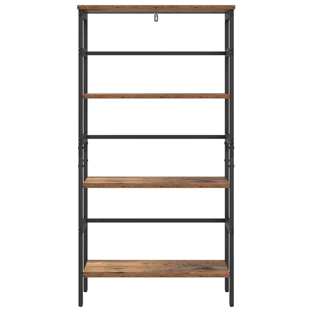 Könyvespolc 3 szintes 60 x 29,5 x 115 cm Szerelt Fa Öreg fa