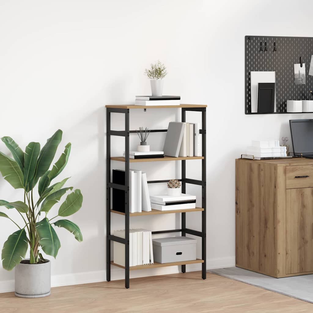 Könyvespolc 3 szintes 60 x 29,5 x 115 cm Szerelt Fa