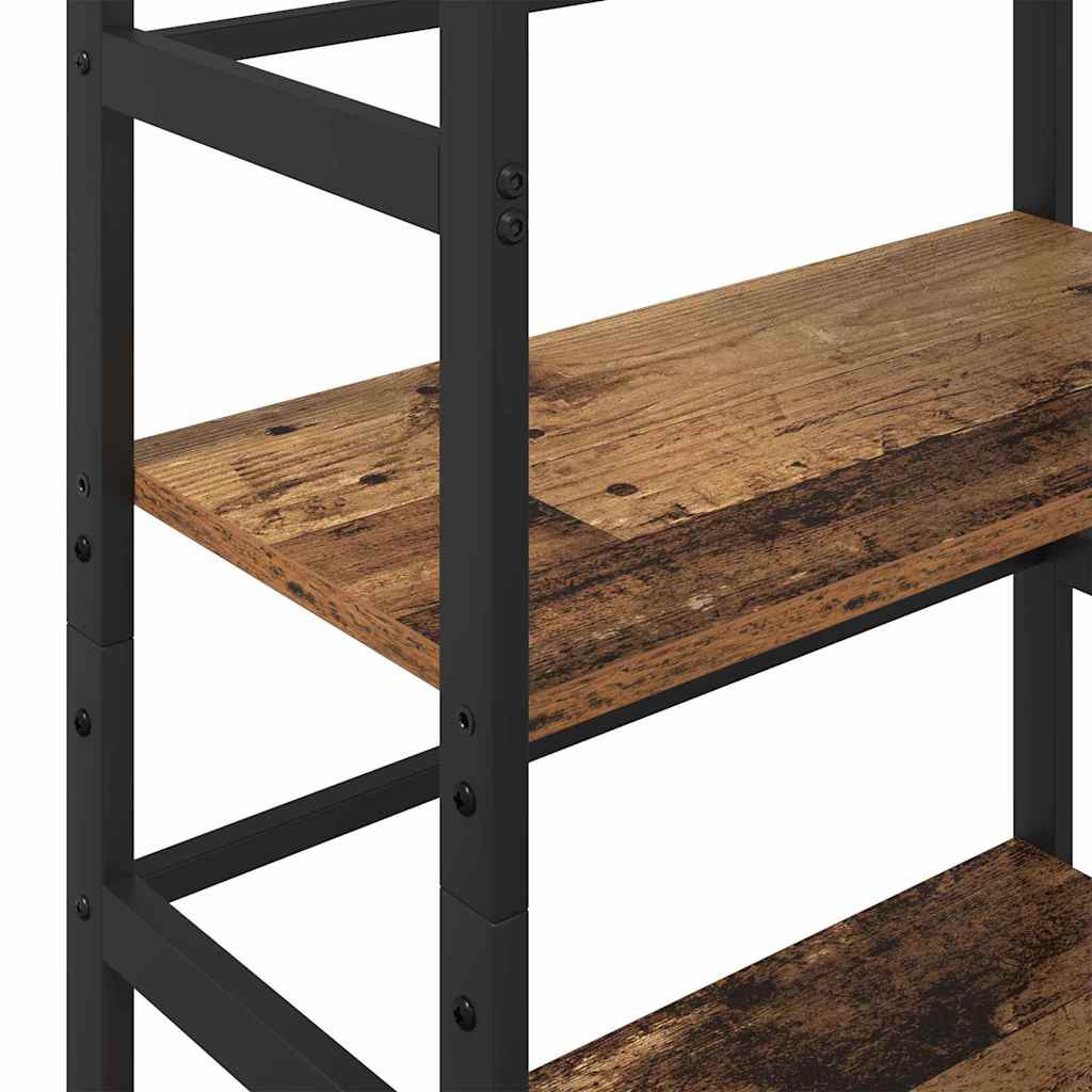 Könyvespolc 4 szintes 60 x 29,5 x 149 cm Szerelt Fa Öreg fa