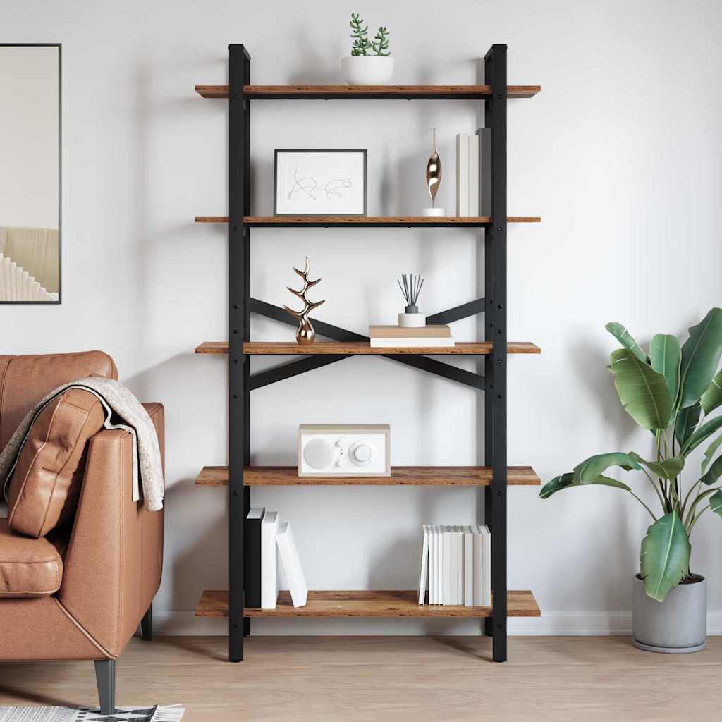 Könyvespolc Öreg fa 100 x 33,5 x 178 cm Faanyag