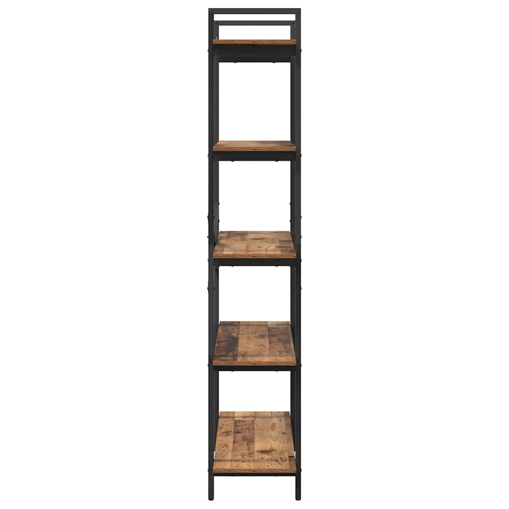 Könyvespolc 5 szintes 100 x 33,5 x 178 cm Szerelt Fa Öreg fa
