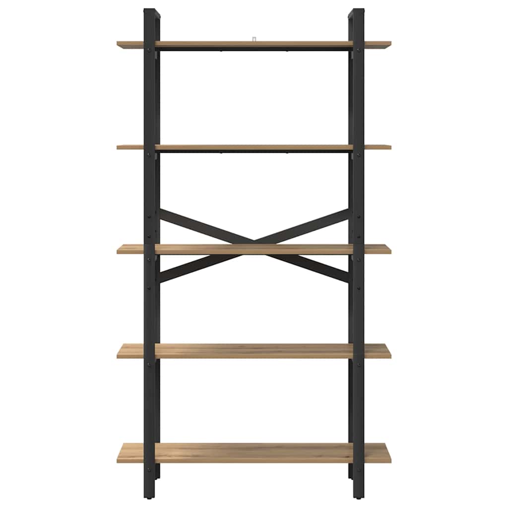 Könyvespolc 5 szintes 100 x 33,5 x 178 cm Szerelt Fa
