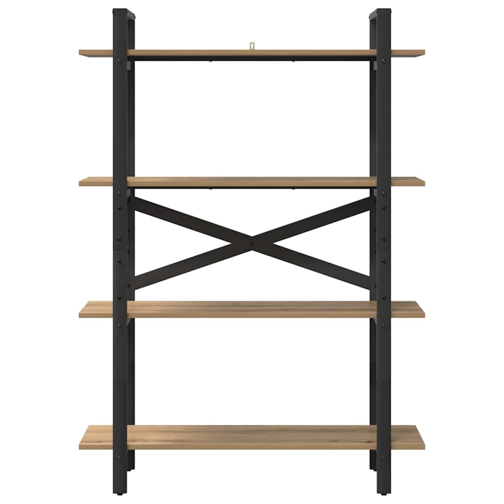 Könyvespolc 4 szintes 100 x 33,5 x 140 cm Szerelt Fa