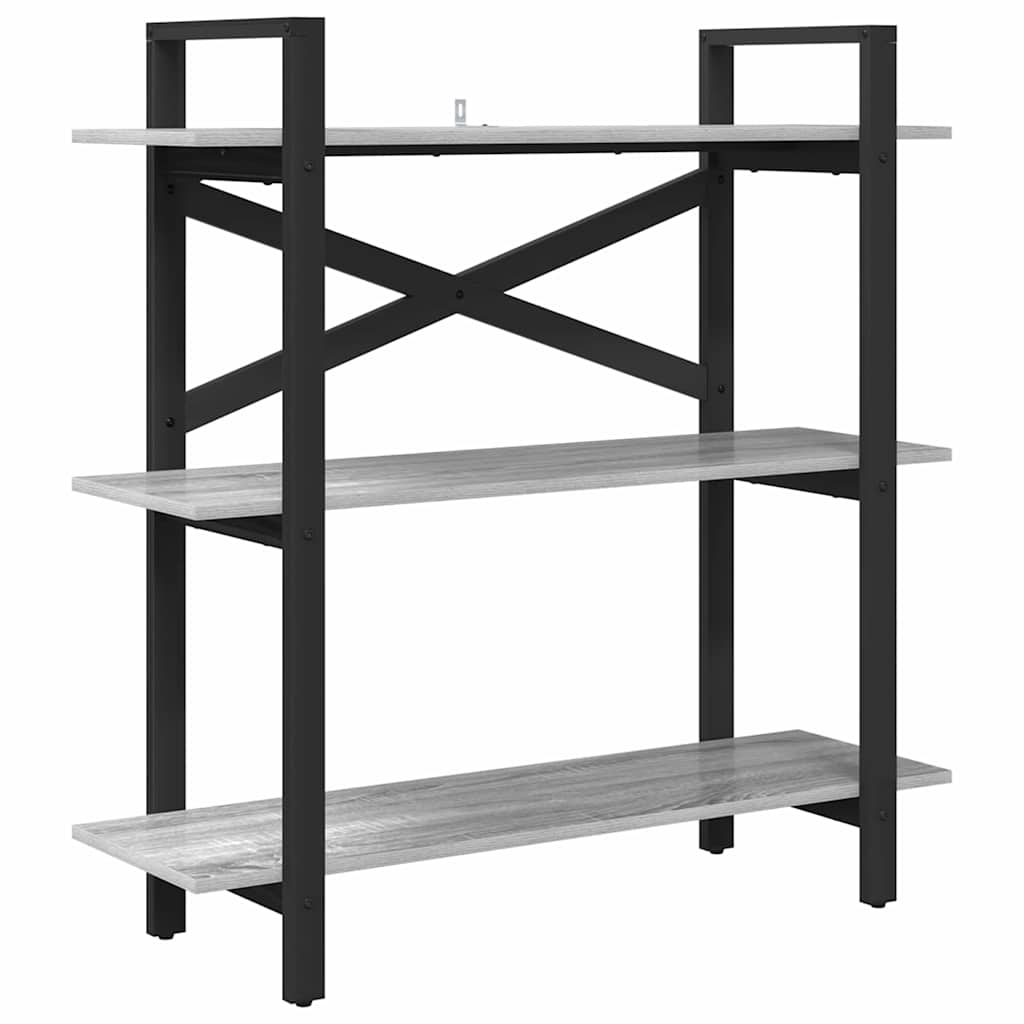 Könyvespolc Szürke Sonoma 100 x 33,5 x 102 cm Faanyag