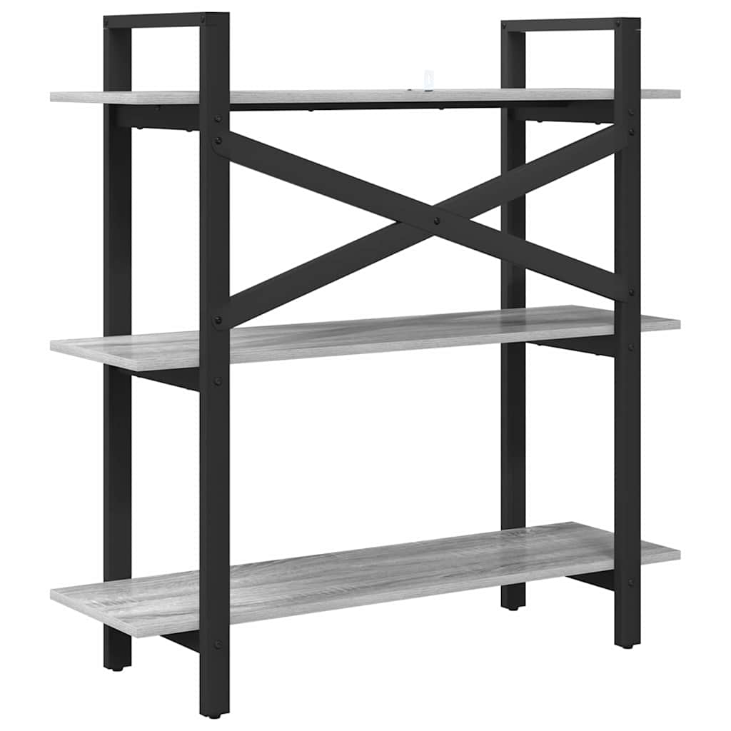 Könyvespolc Szürke Sonoma 100 x 33,5 x 102 cm Faanyag