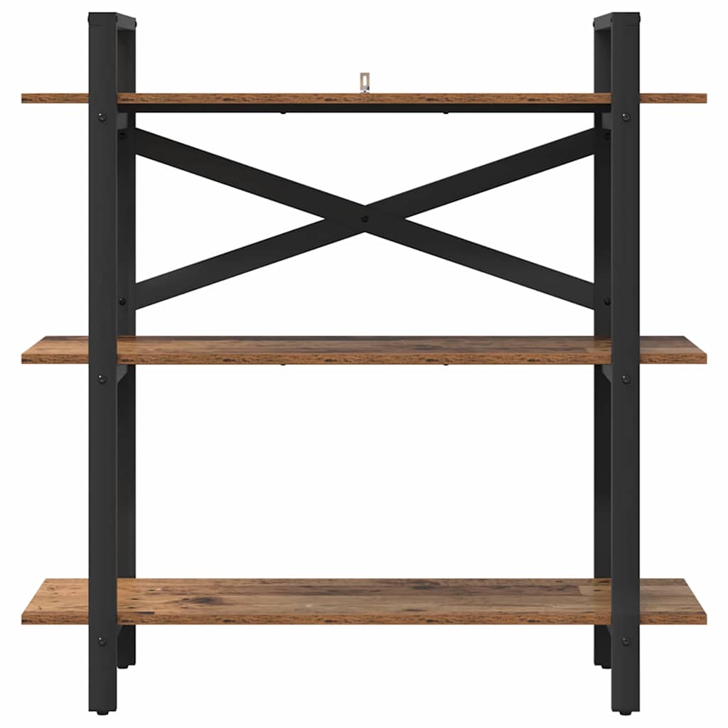 Könyvespolc 3 szintes 100 x 33,5 x 102 cm Szerelt Fa Öreg fa