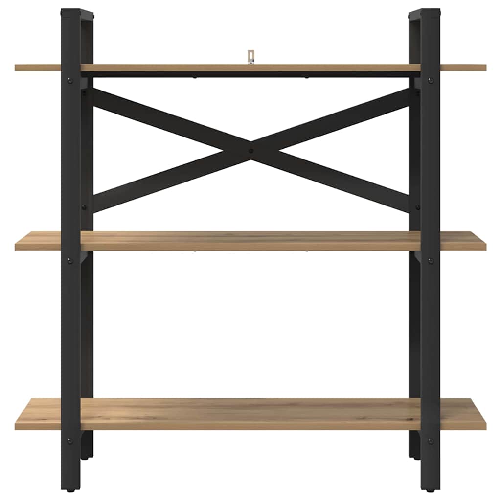 Könyvespolc 3 szintes 100 x 33,5 x 102 cm Szerelt Fa