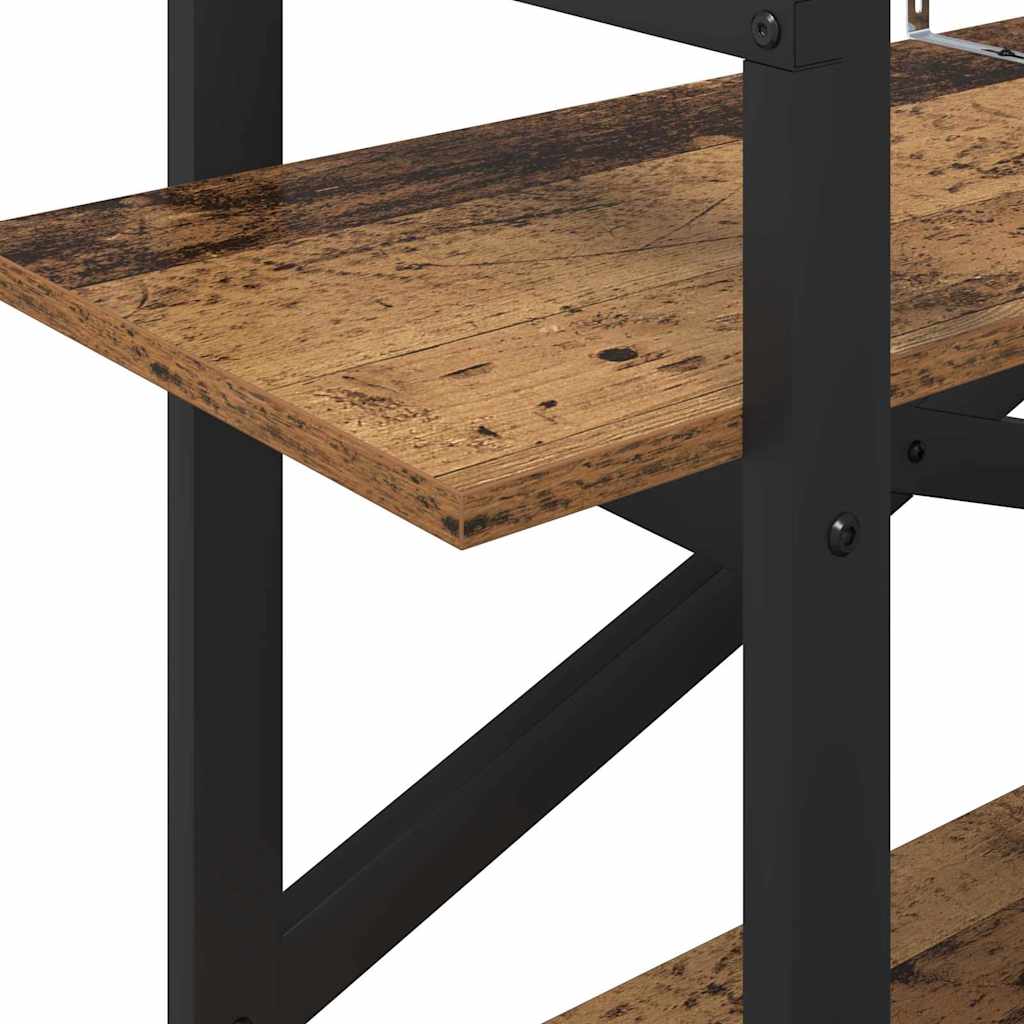 Könyvespolc 2 szintes 100 x 33,5 x 64 cm Szerelt Fa Öreg fa