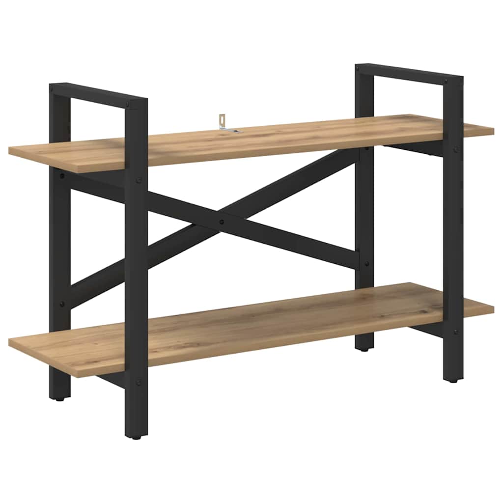 Könyvespolc 2 szintes 100 x 33,5 x 64 cm Szerelt Fa